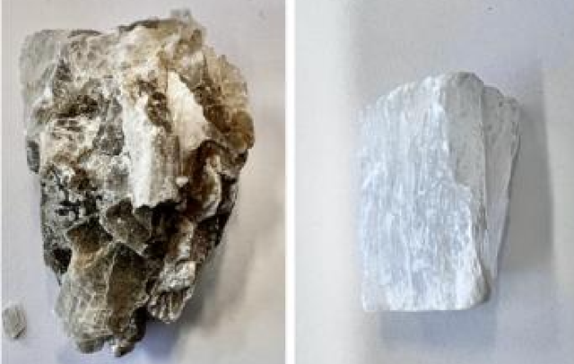 <p>Two raw rocks used by the researchers in the study</p>