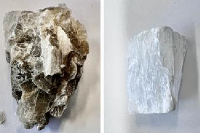 <p>Two raw rocks used by the researchers in the study</p>