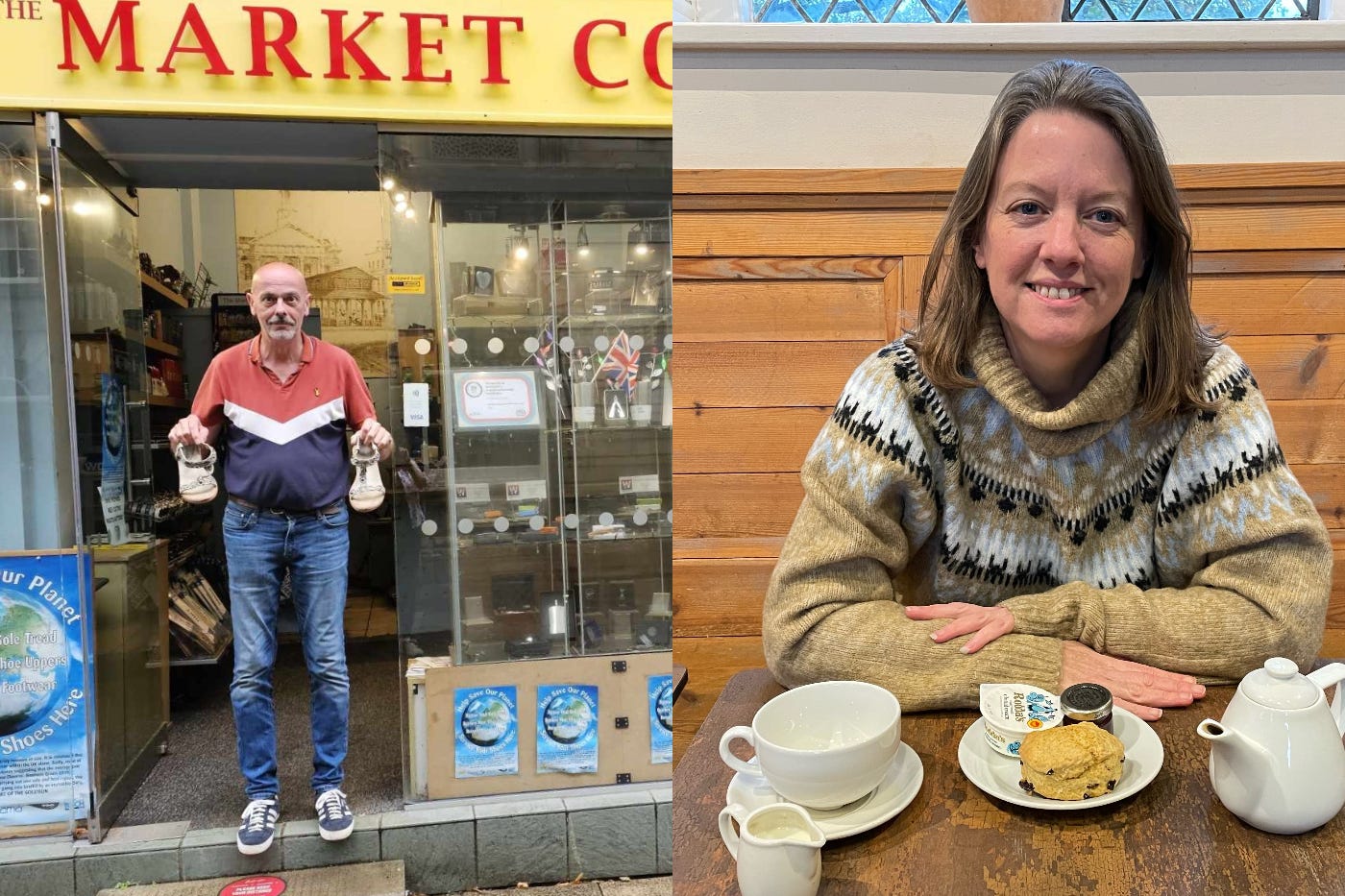 (from left to right) Peter Corke next to Sarah Merker, who were part of uplifting stories this year (Peter Corke/Sarah Merker/PA)