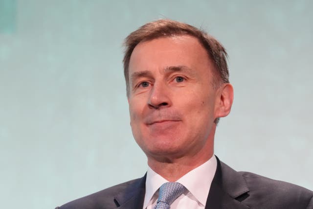 Chancellor Jeremy Hunt has signed a financial services deal with Switzerland which he called a ‘global first’ (PA)