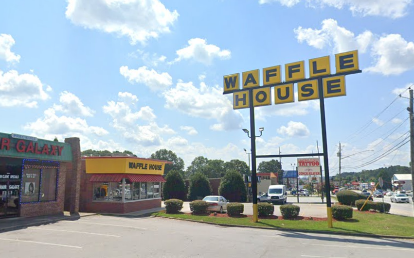 The theft occurred in this Waffle House in Riverdale