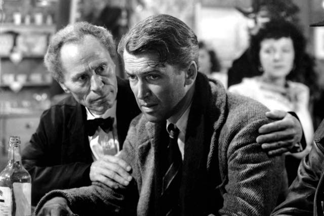 <p>‘I wish I had a million dollars’: William Edmunds and James Stewart in ‘It’s a Wonderful Life'</p>