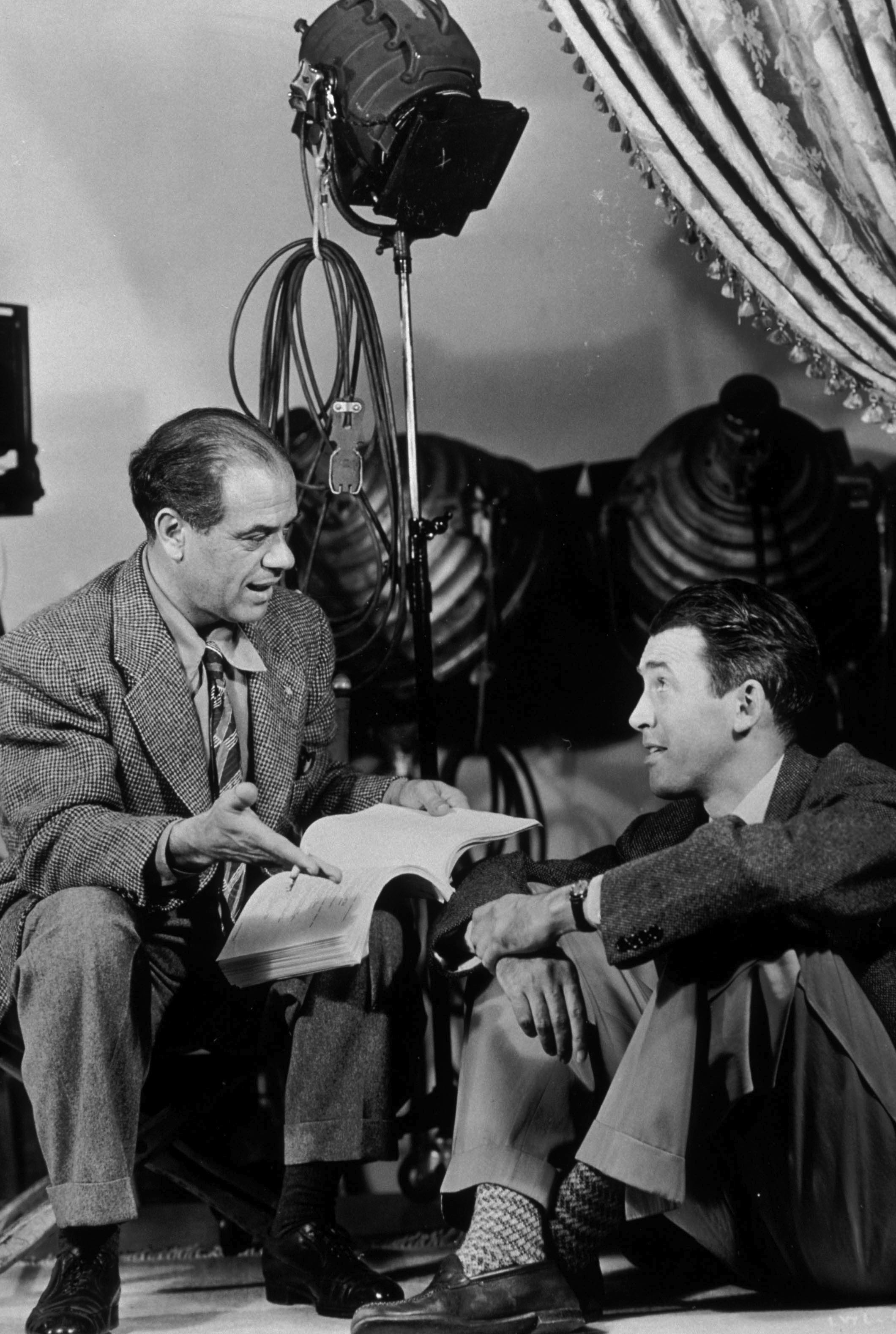 Capra and Stewart on the set of ‘It’s a Wonderful Life’