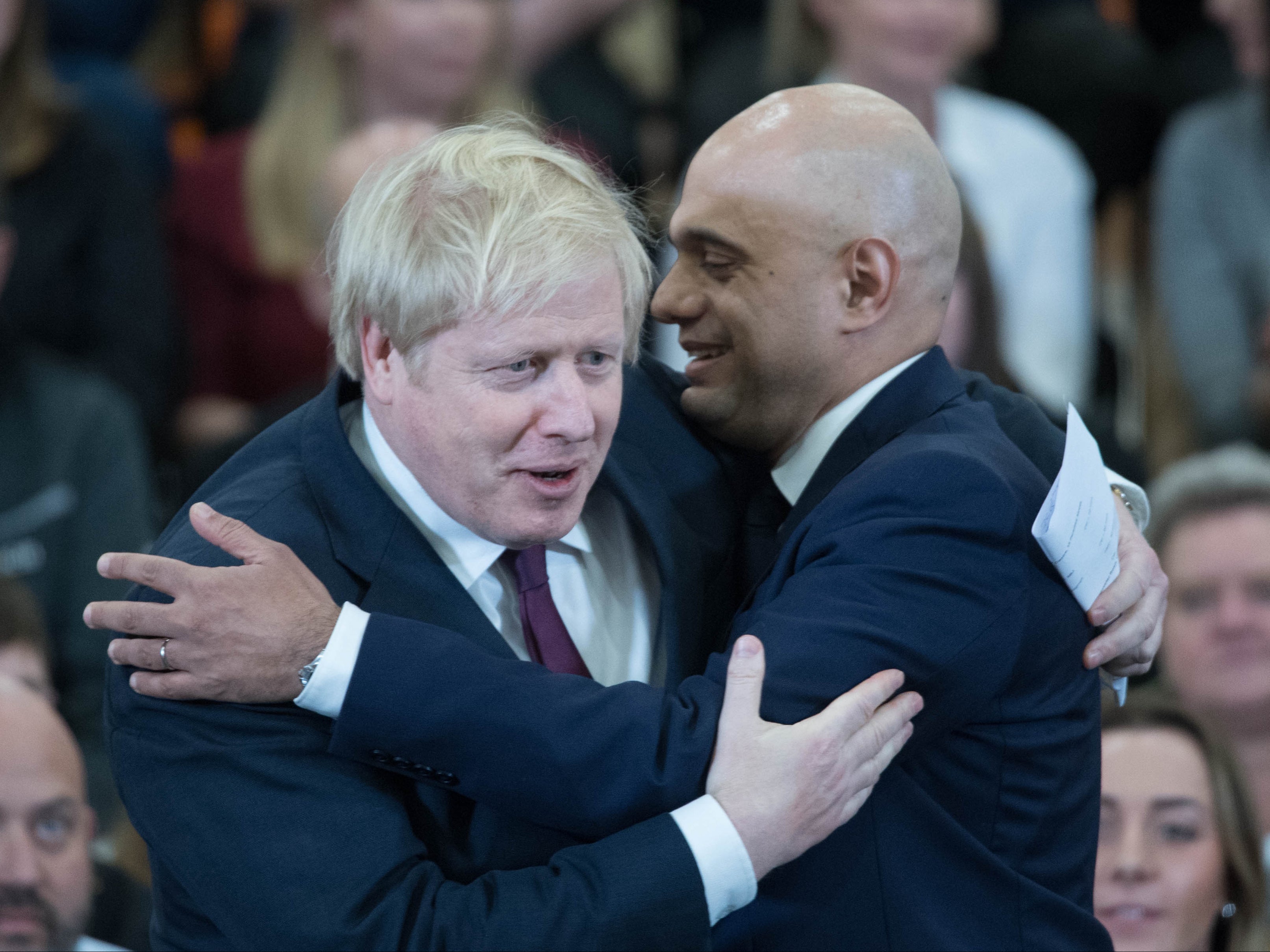 Johnson and then-chancellor Javid in 2019