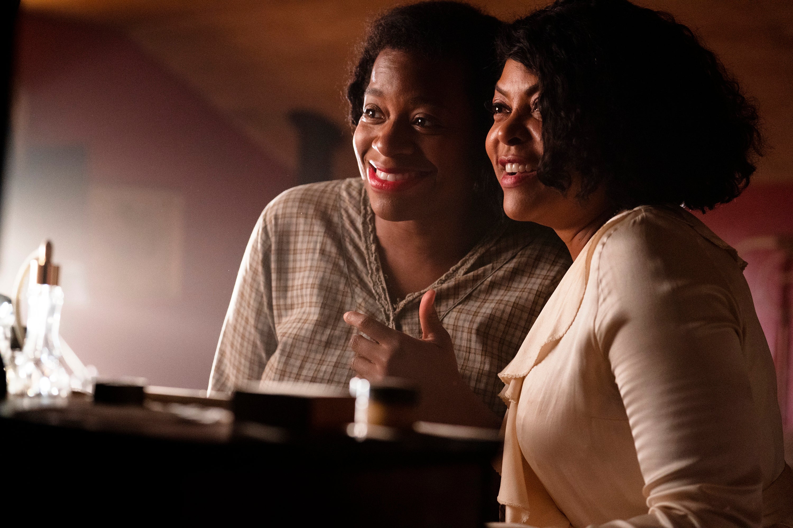 Fantasia Barrino and Taraji P Henson in ‘The Color Purple’