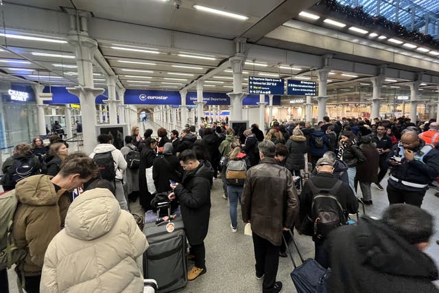 At least 30 Eurostar trains were cancelled on Thursday (James Manning/PA)