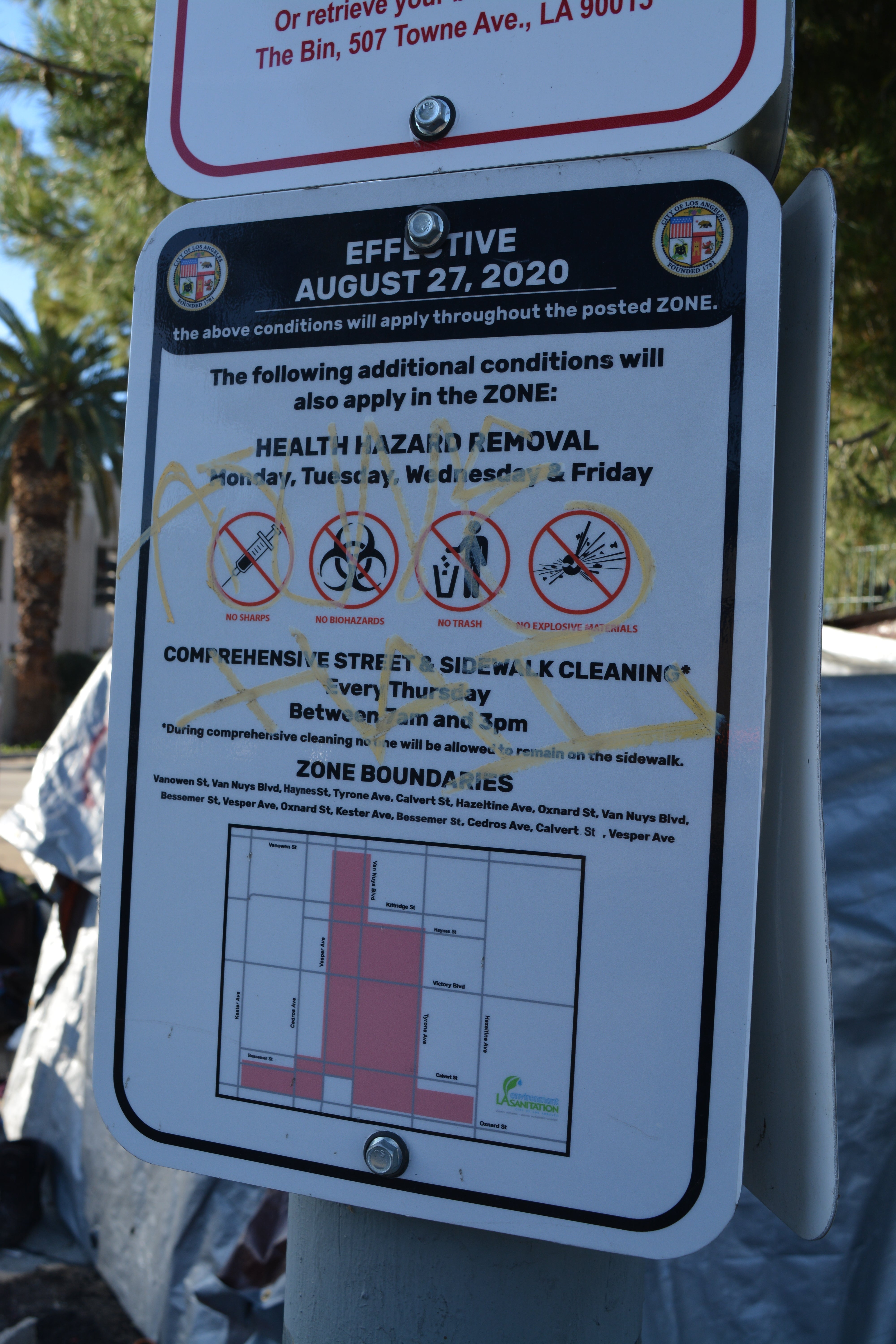 Homeless people can be arrested for camping within numerous protected “41.18” zones across Los Angeles