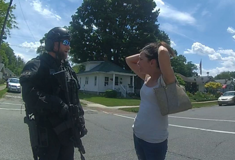 Ms Hadley desperately tried to explain to officers that they were raiding the wrong house