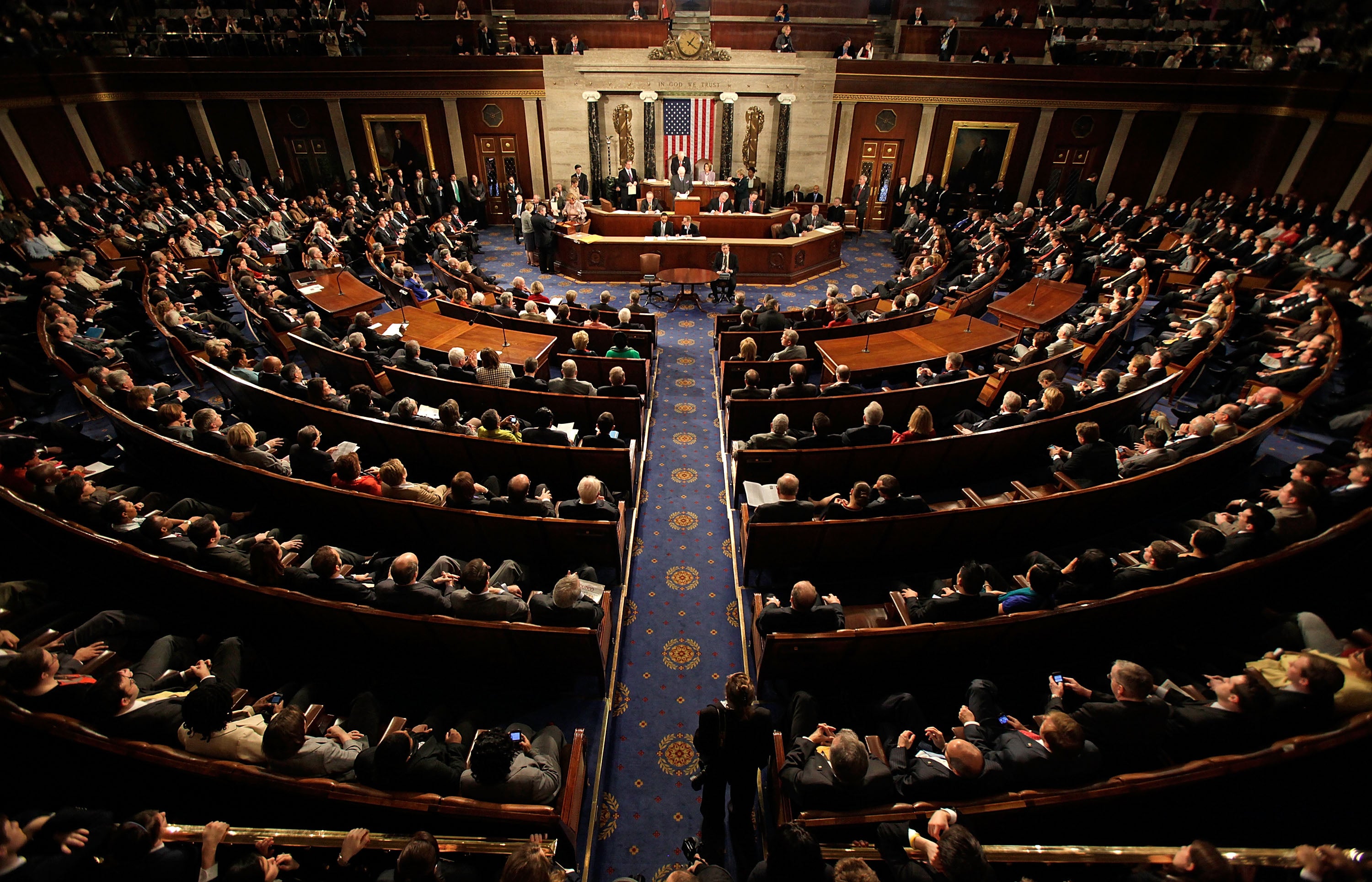 A joint session of Congress meets to count the Electoral College vote from the 2008 presidential election