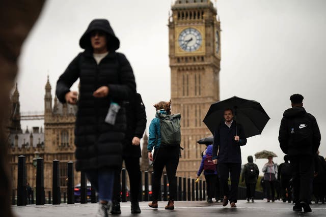 The UK economy shrank between July and September, according to revised official figures (PA)