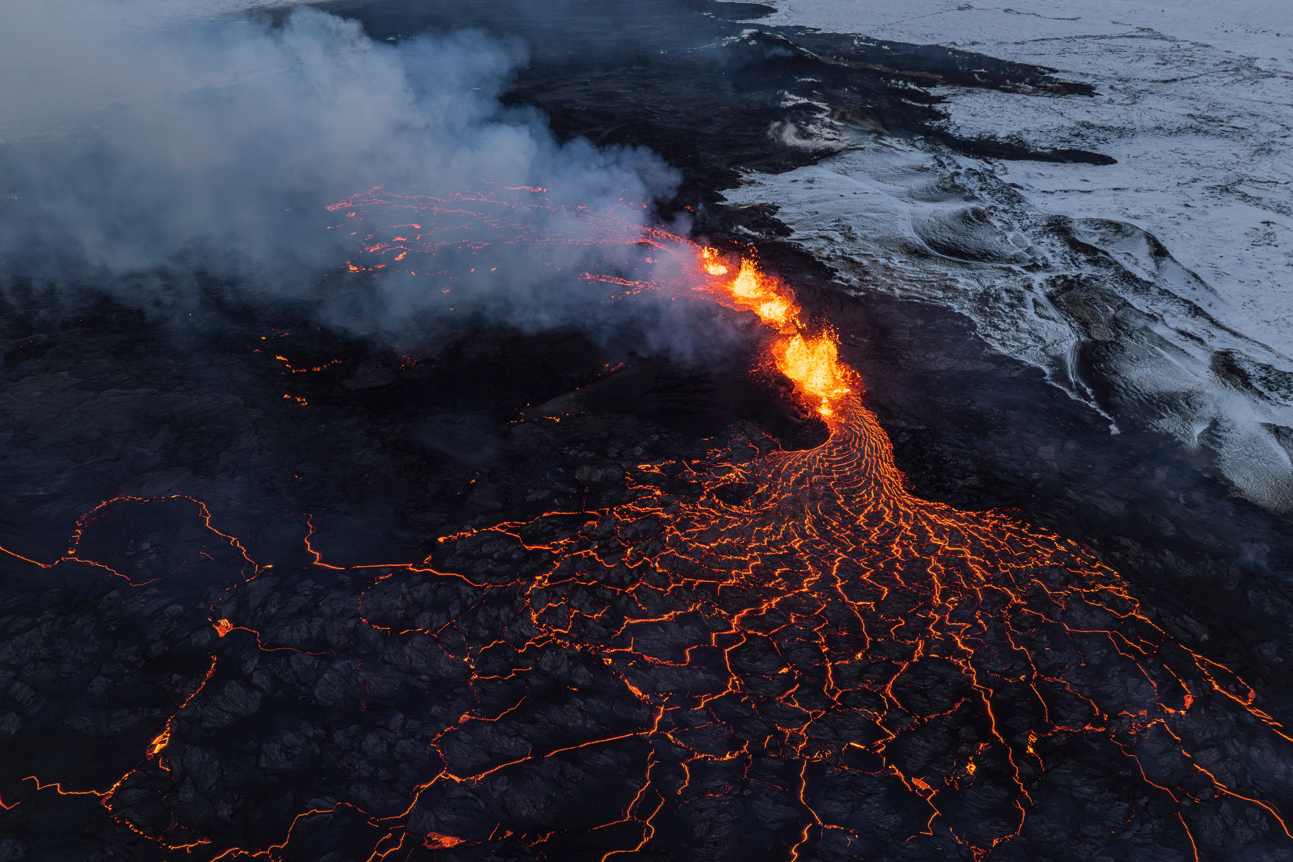 Picture of the volcanic eruption in December
