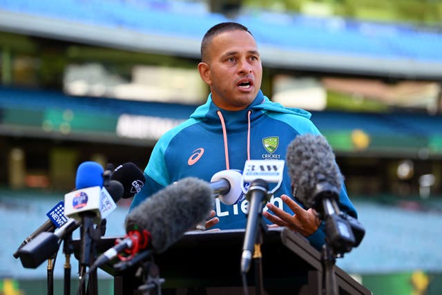 <p>Khawaja spoke to reporters in Melbourne ahead of the second Test</p>