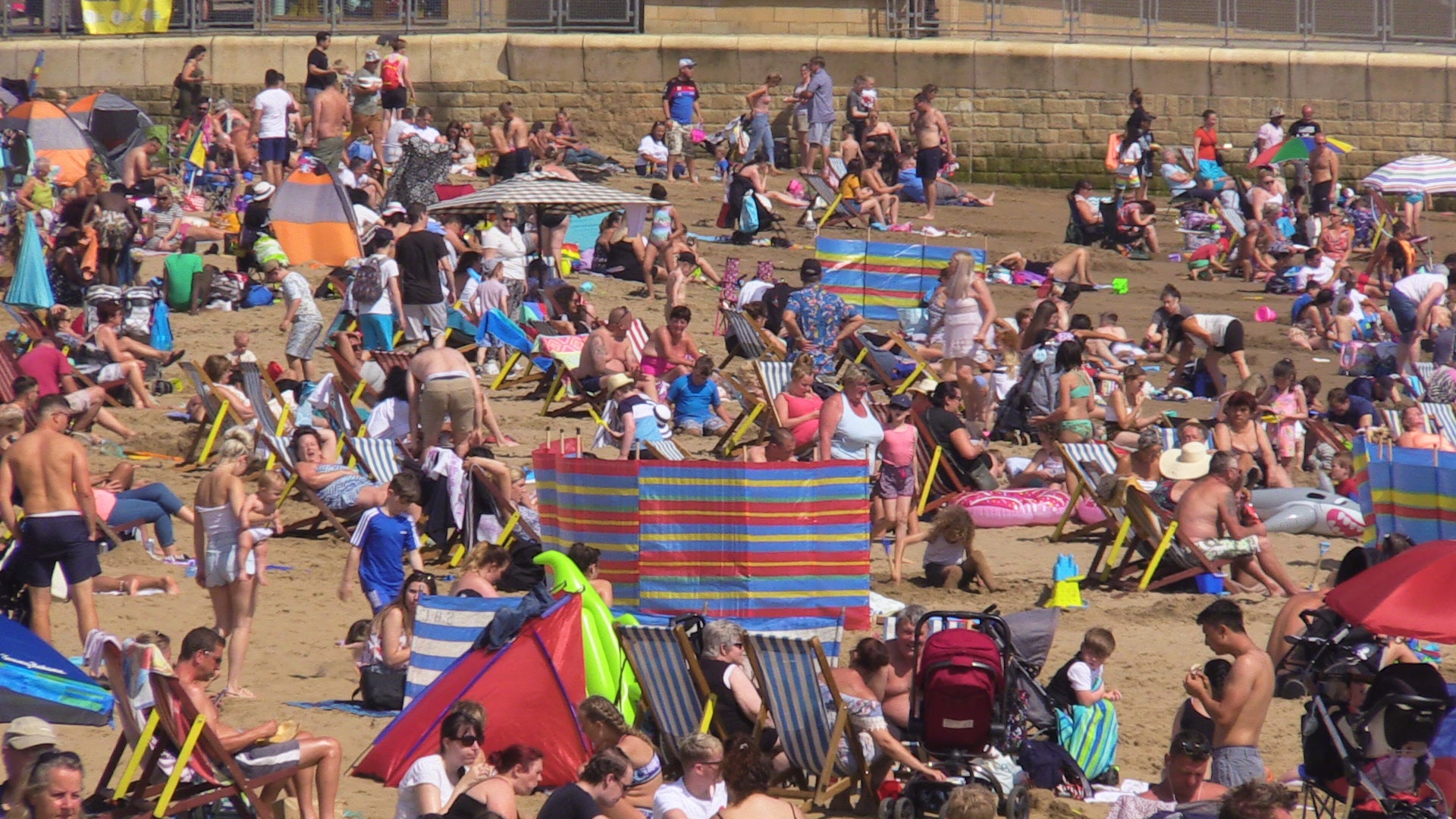 Scarborough’s South Bay might be popular in the warm weather, as this picture shows in 2020, but its waters aren’t clean enough to swim in