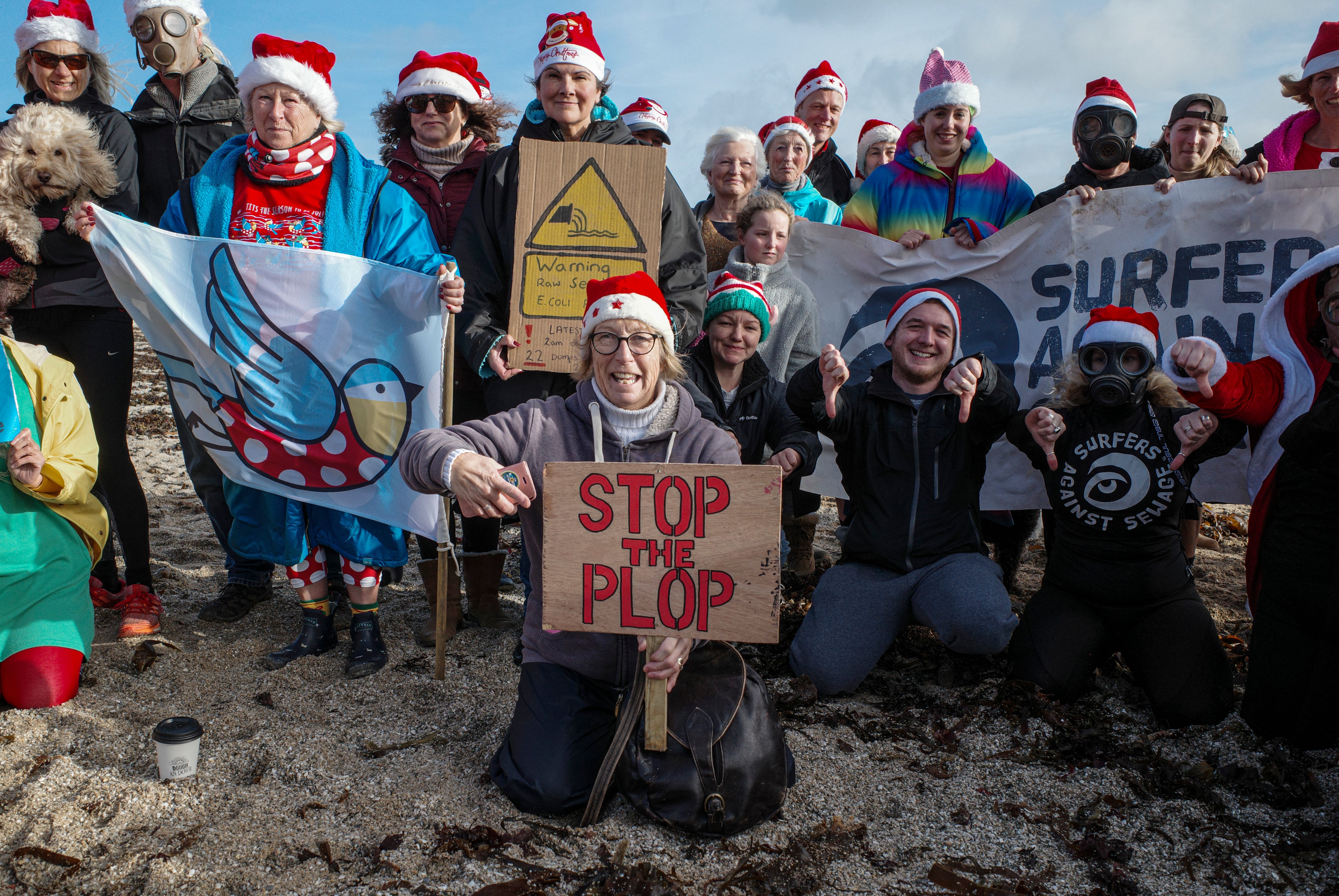 Swimmers around the Cornish coast joined together at Gyllyngvase Beach to protest against the number of sewage discharges. Despite the protest taking place at the beach, the quality of bathing water off it is judged to be excellent.