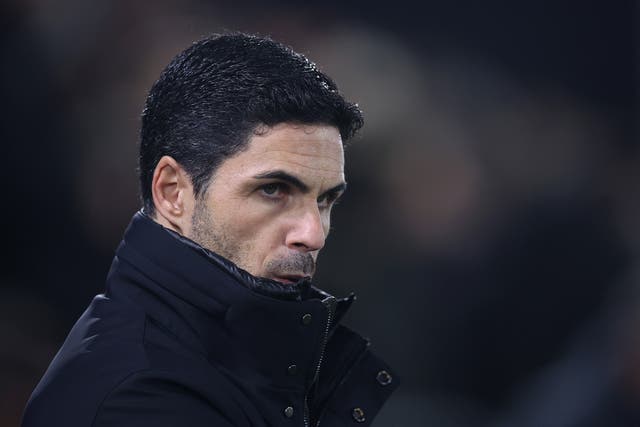 <p>Mikel Arteta’s side will be top at Christmas if they beat Liverpool at Anfield </p>