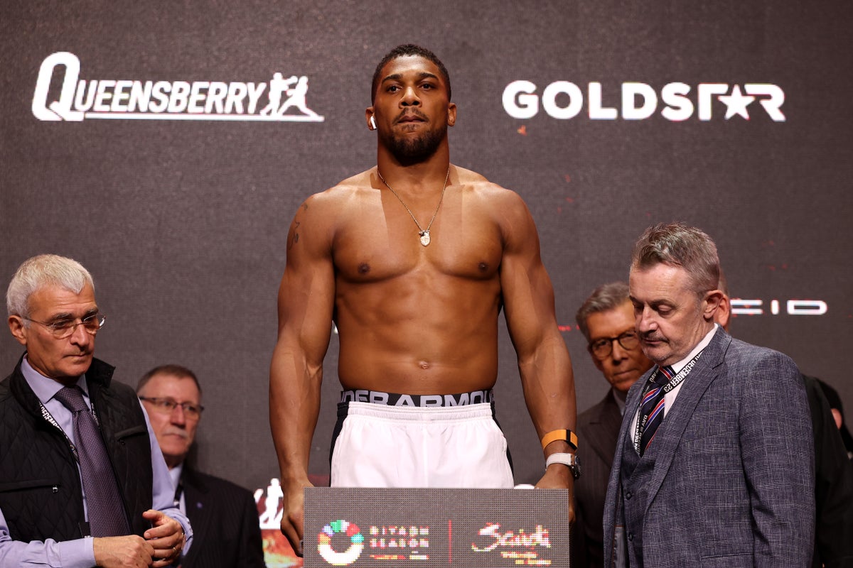 Anthony Joshua vs Francis Ngannou weigh-in LIVE: Latest updates ahead of fight in Saudi Arabia