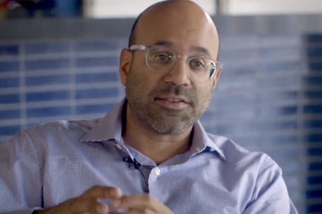 <p>Wayfair CEO Niraj Shah during an interview with the Boston Globe</p>
