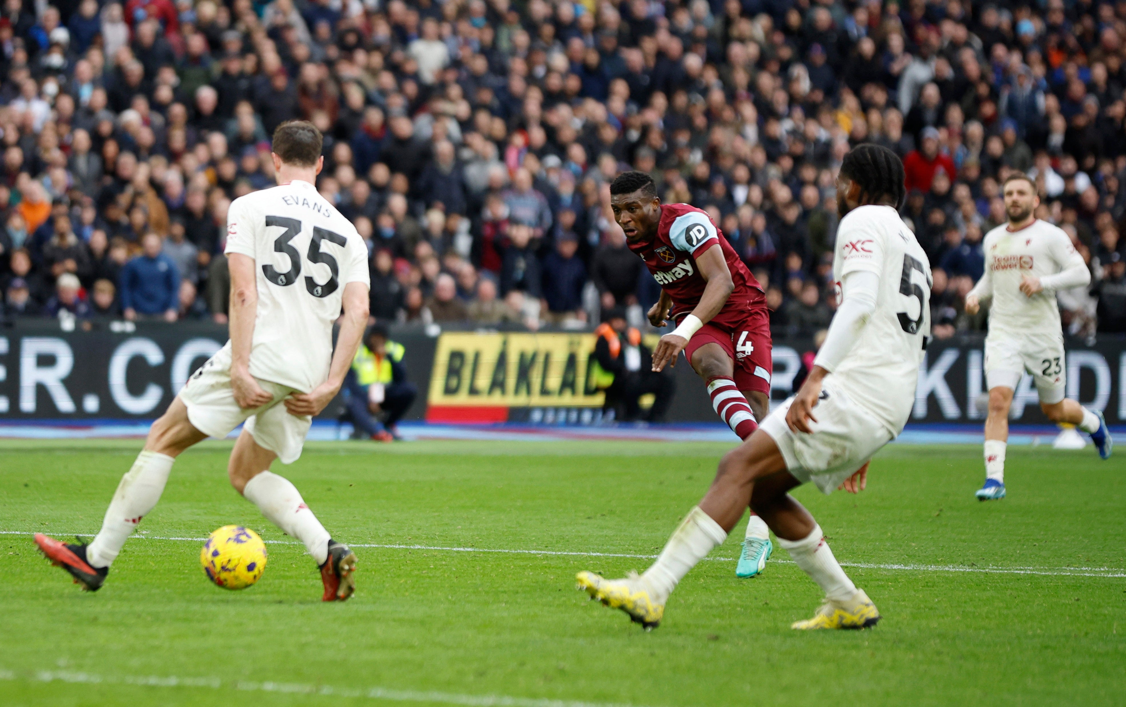 Mohammed Kudus fires home West Ham’s second goal
