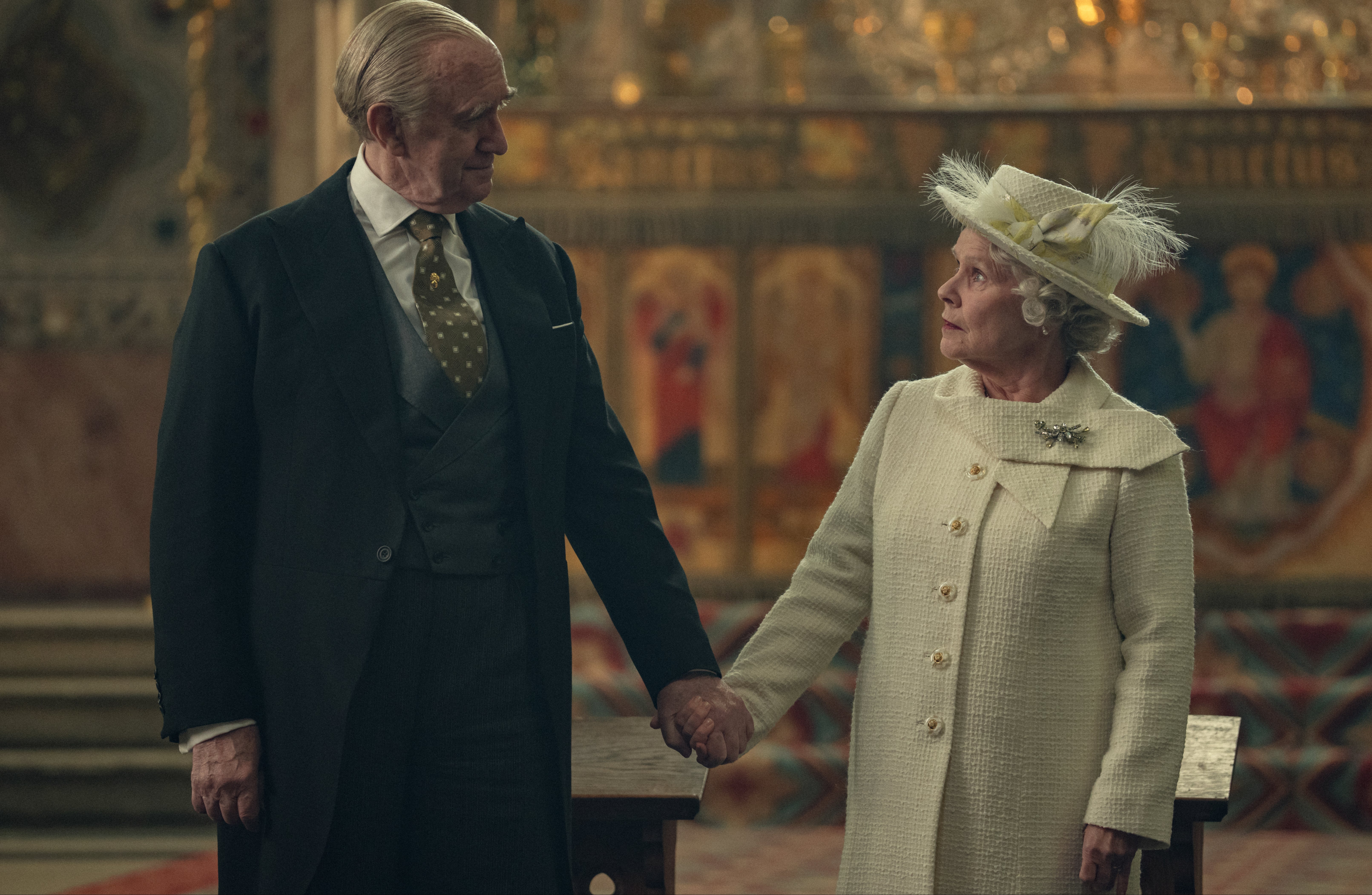 With Imelda Staunton as Prince Philip and Queen Elizabeth II