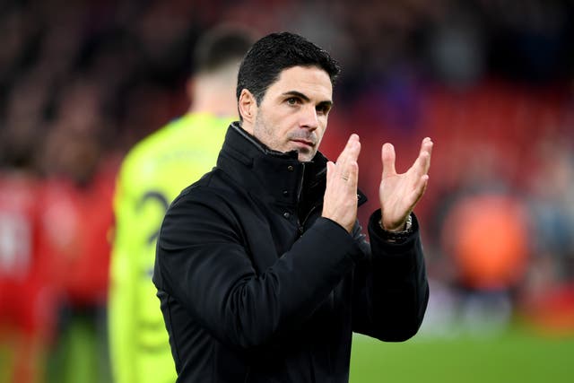 <p>Mikel Arteta said he may have to go into the transfer market to cover his stretched squad </p>