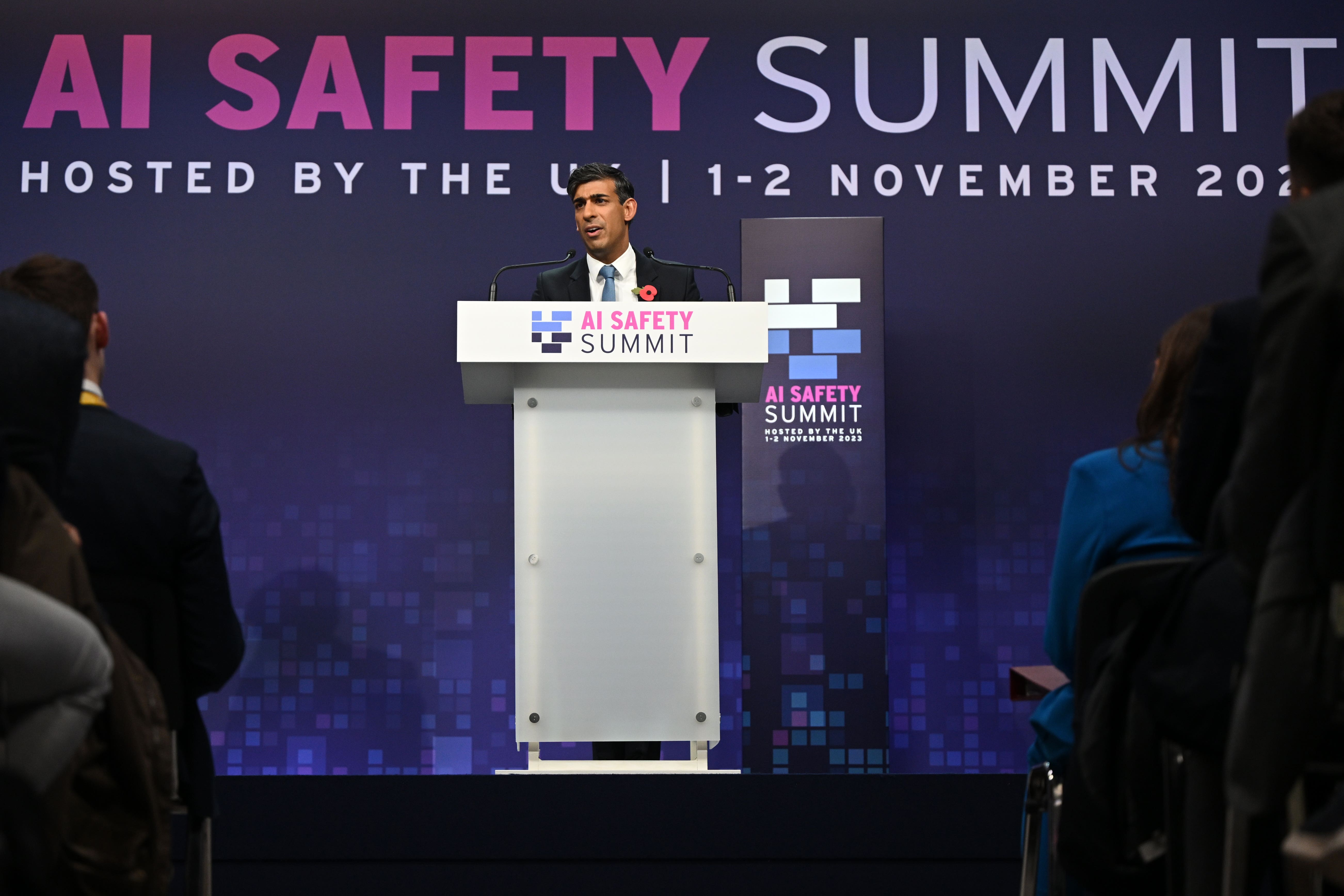 Prime Minister Rishi Sunak speaks at the AI safety summit (Justin Tallis/PA)