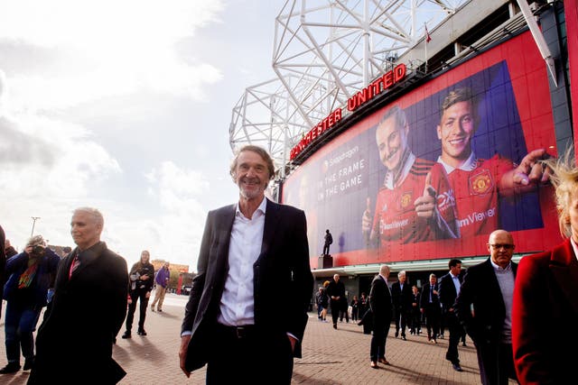 Sir Jim Ratcliffe has vowed to take Manchester United back to the top of English, European and World football after agreeing to buy a 25 per cent stake in the club (Peter Byrne/PA)