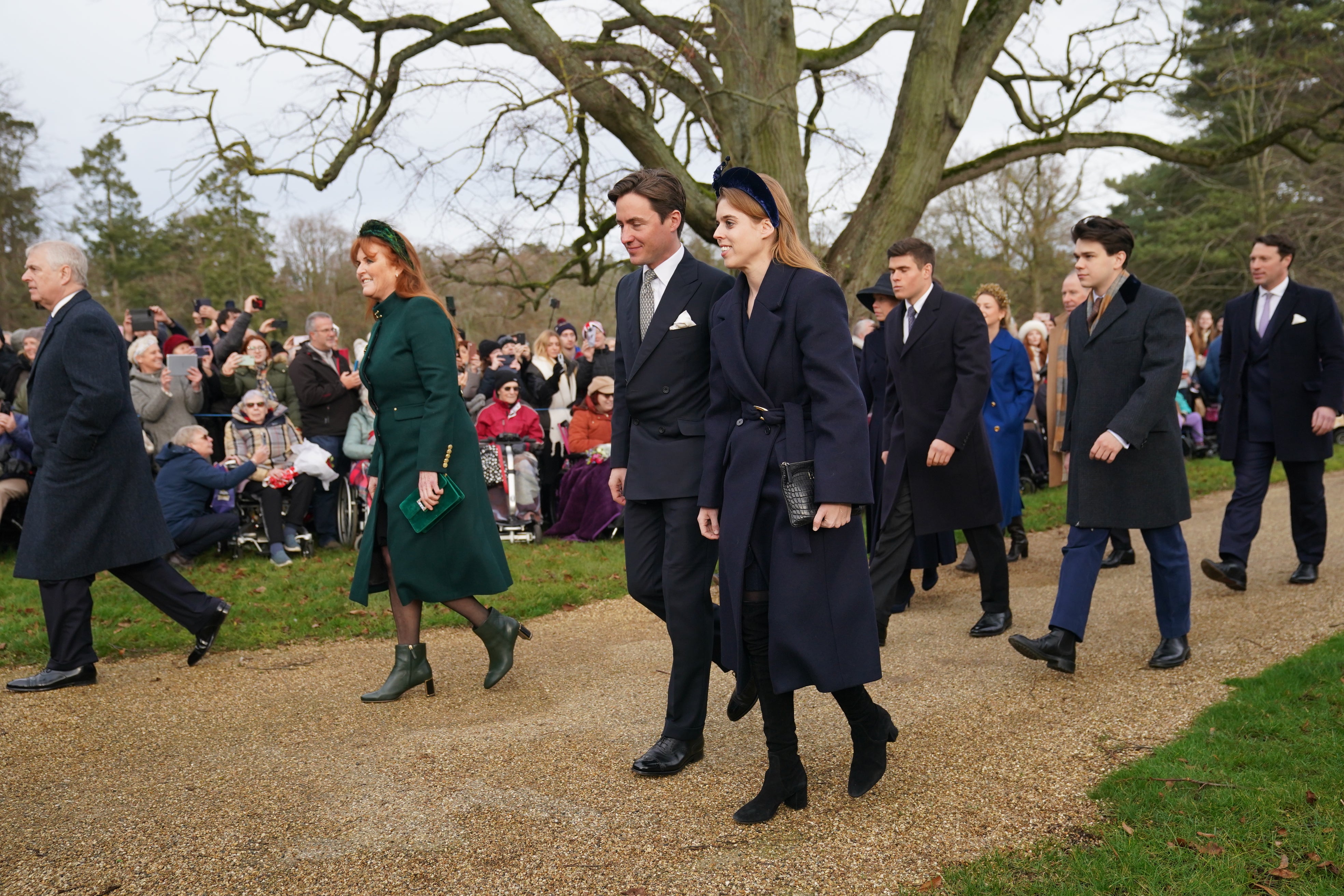 Princess Beatrice and Sarah Ferguson were also seen departing