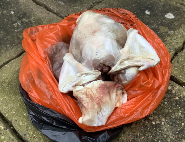 <p>This Tesco turkey went straight in the bin instead of the Christmas dinner table  </p>