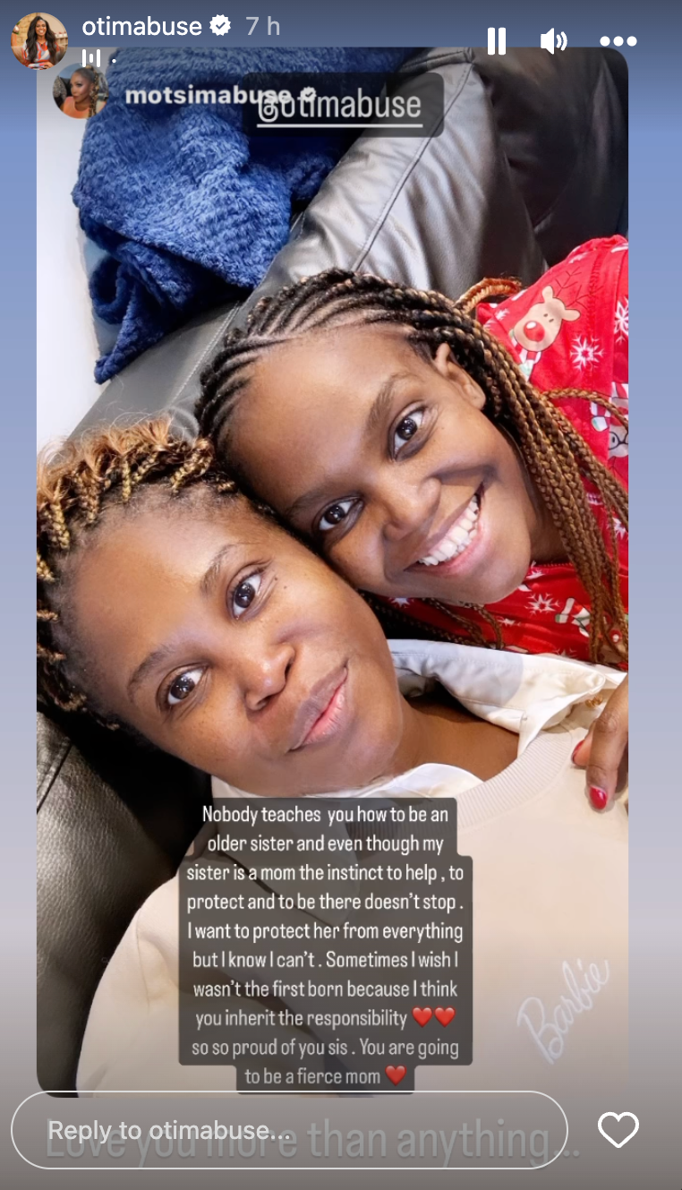 ‘I want to protect her from everything but I know I can’t,’ wrote Motsi, pictured on the left