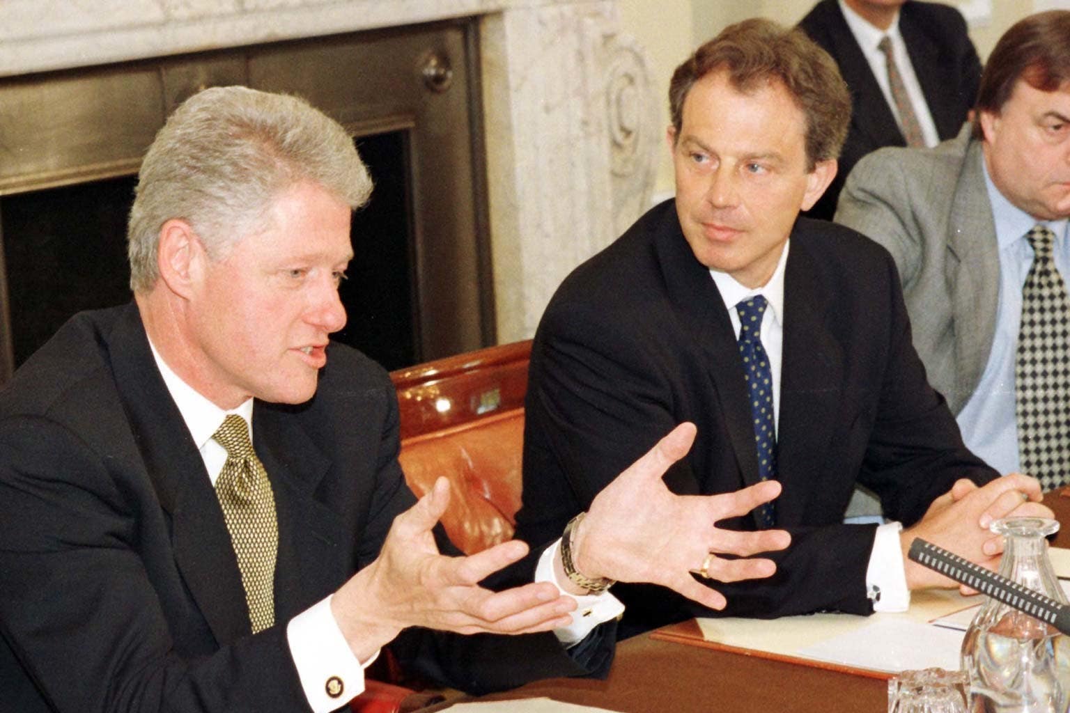 Tony Blair (right) and Bill Clinton had concerns over the pace of decommissioning (PA)
