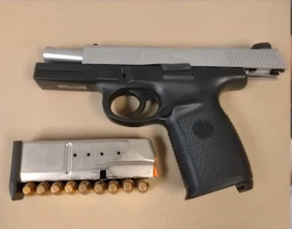 The gun allegedly used in the incident