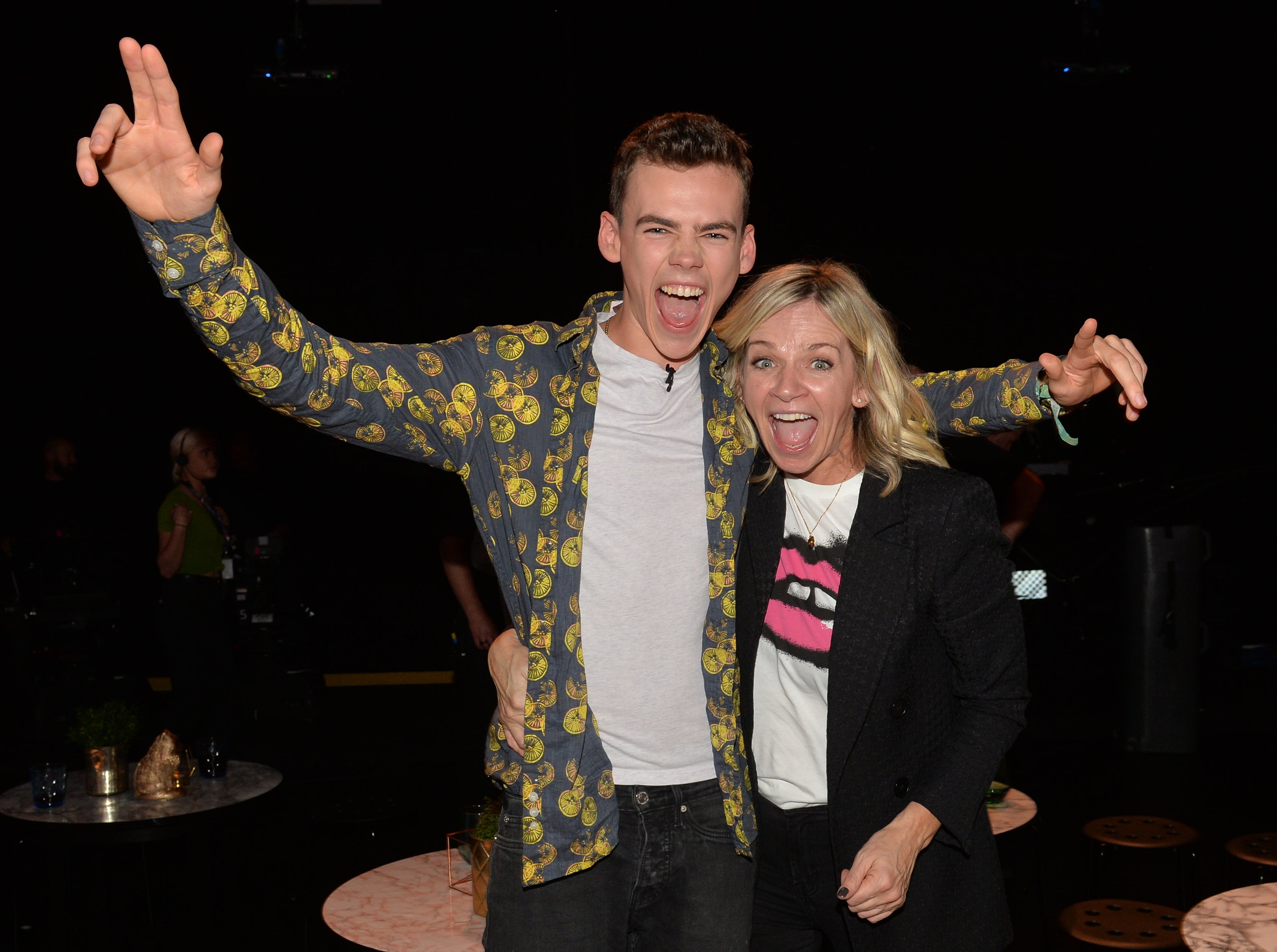 Woody Cook with his mother Zoe Ball