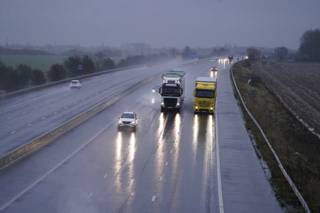 Drivers, homeowners and businesses hit by Storm Gerrit have been advised to speak to their insurer (Danny Lawson/PA)