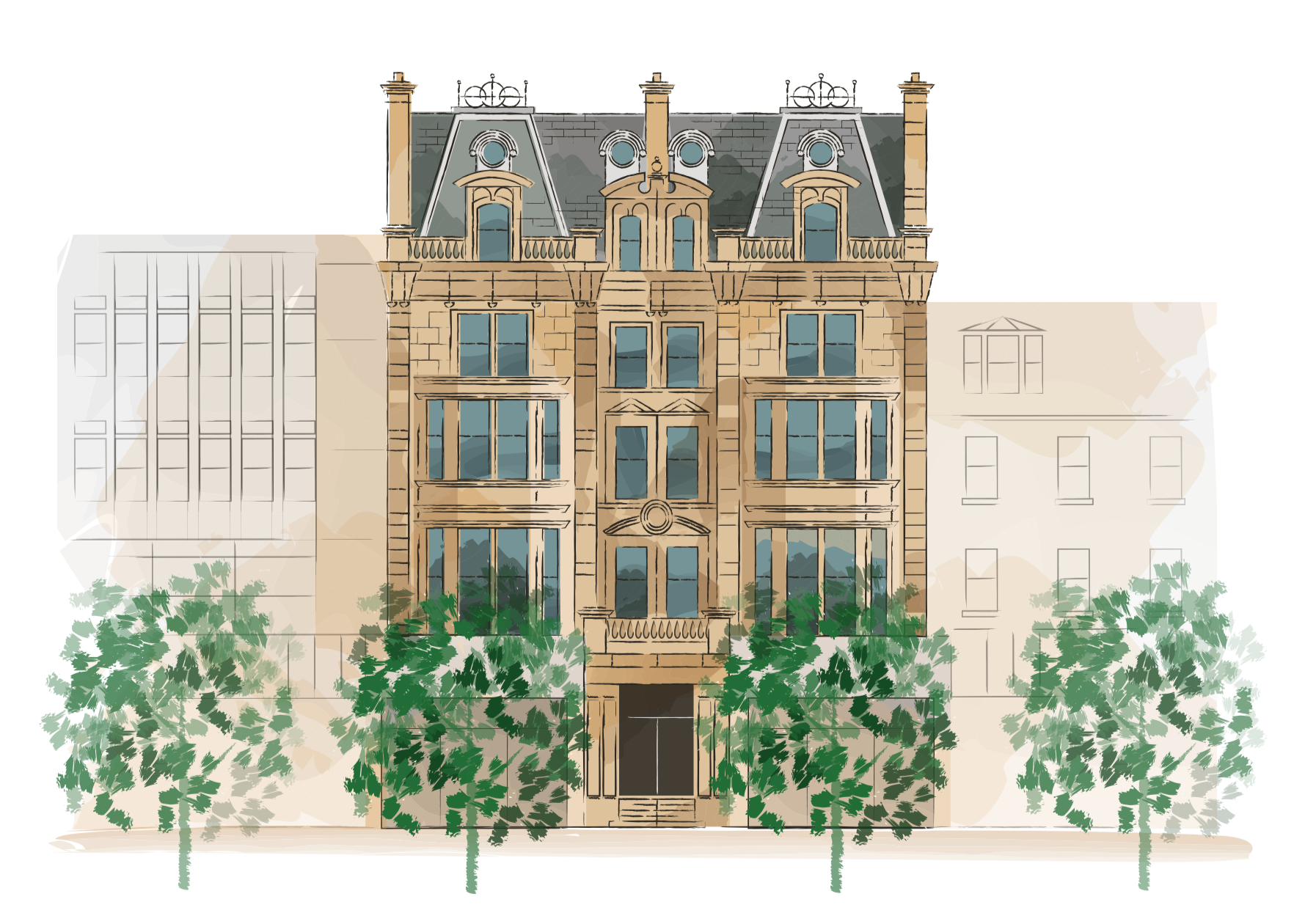 An artist’s impression of the facade of 100 Princes Street