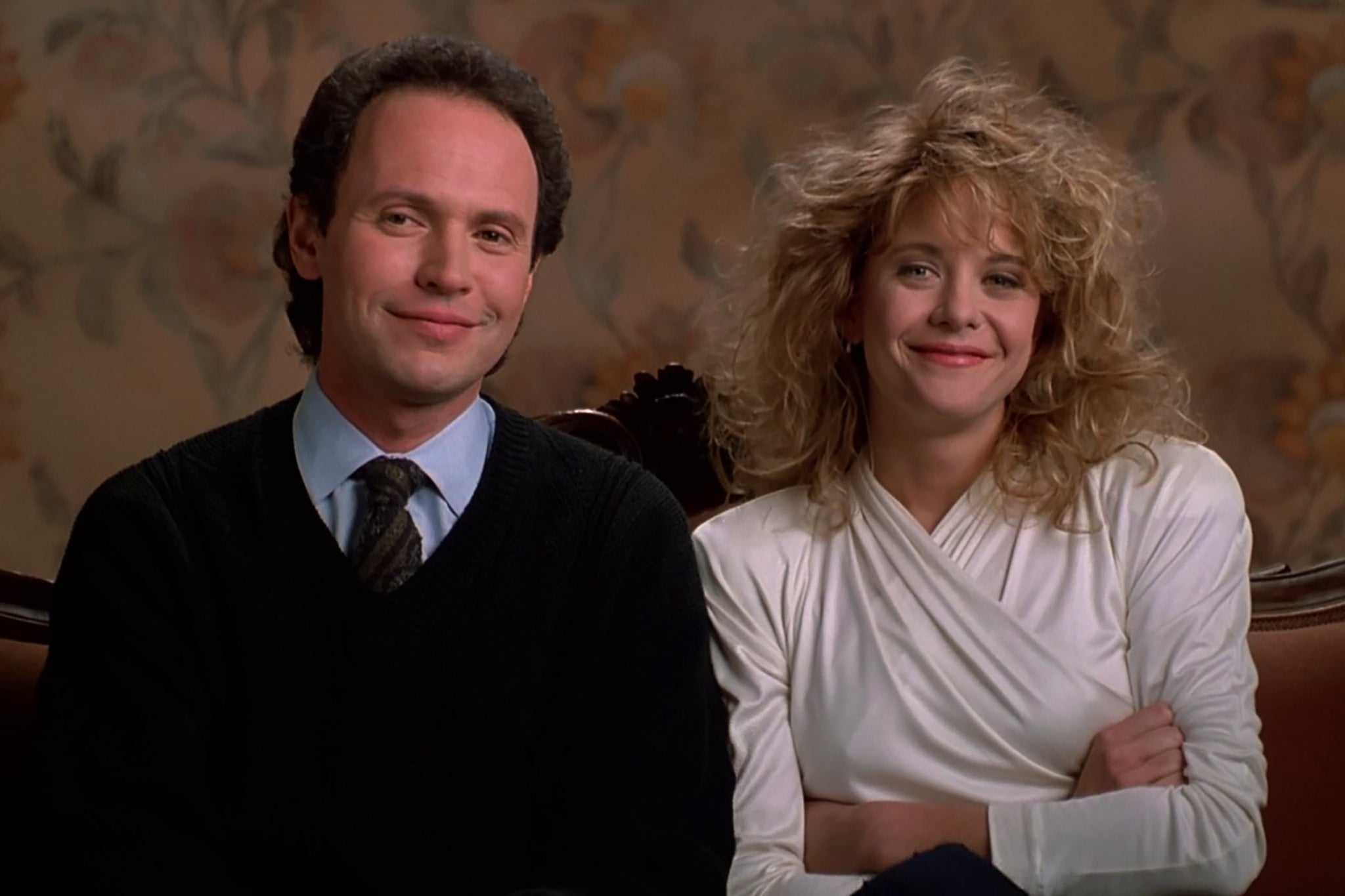 Met cute: Billy Crystal’s Harry and Meg Ryan’s Sally discuss how they met and fell in love in the classic romcom ‘When Harry Met Sally’