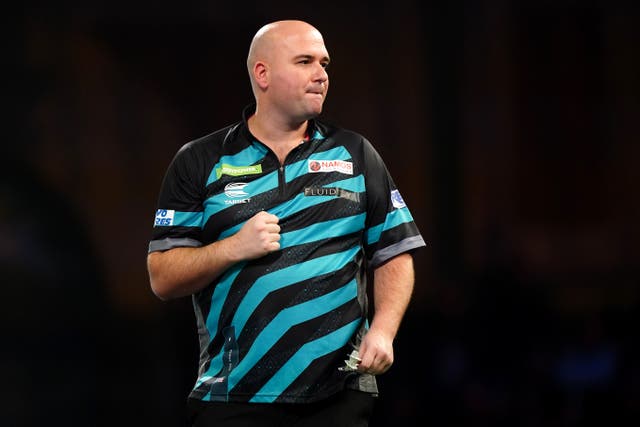 Rob Cross was in fine form at the Alexandra Palace (Zac Goodwin/PA)