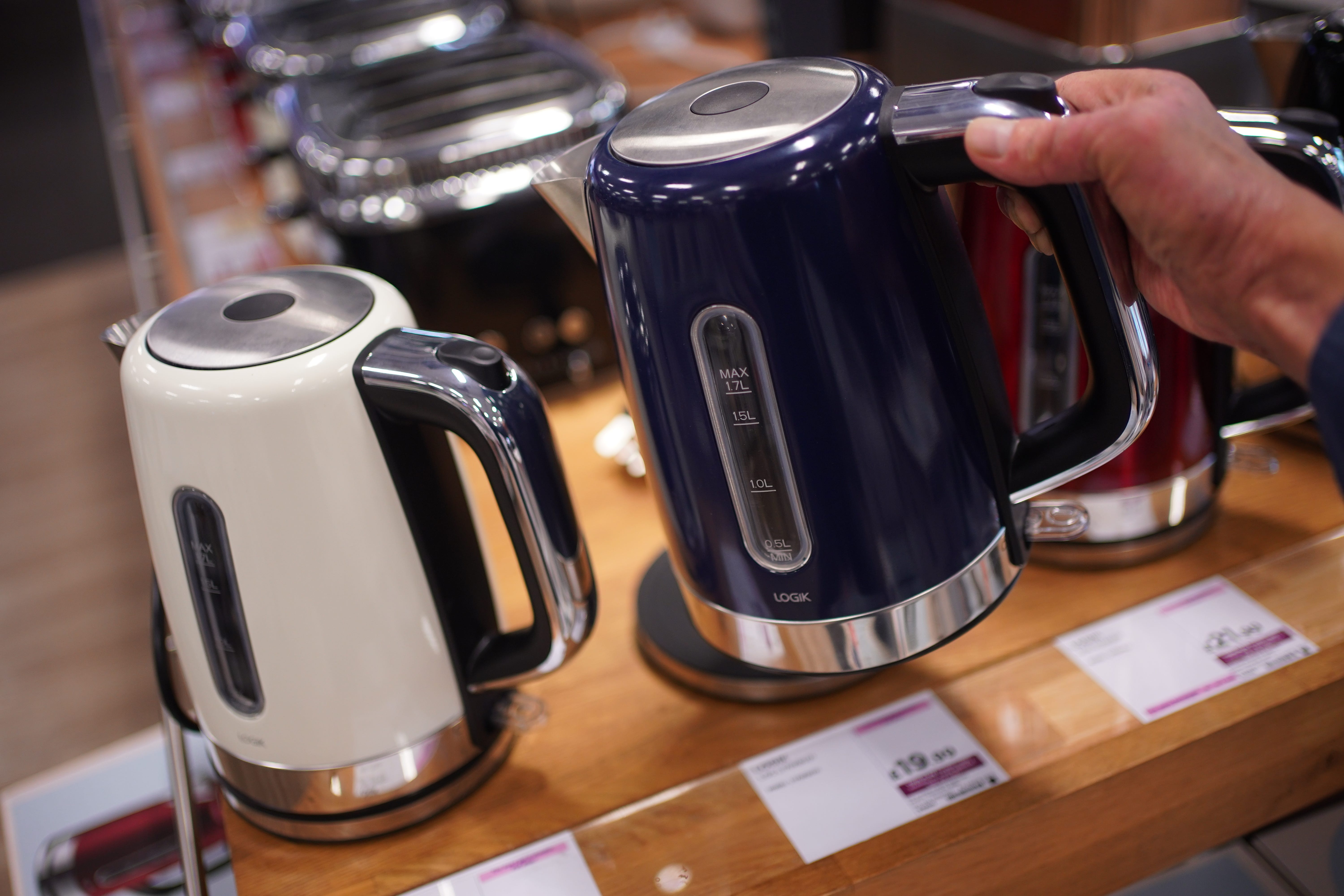 Kettles and other small electric items could be recycled at drop-off points in supermarkets (Yui Mok/PA)