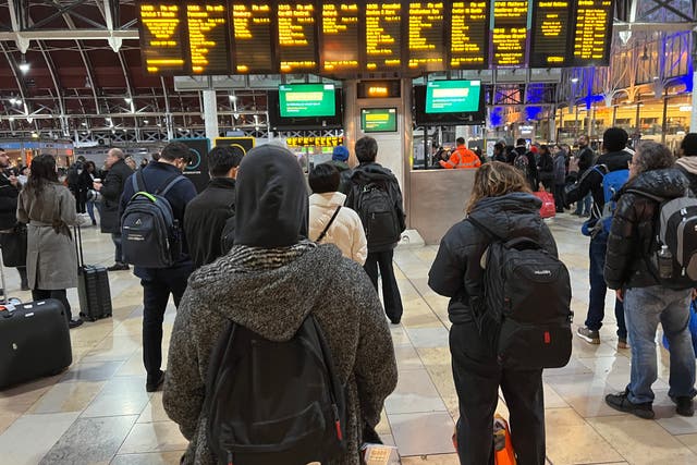 <p>Waiting game: London Paddington station, where all trains are currently suspended</p>