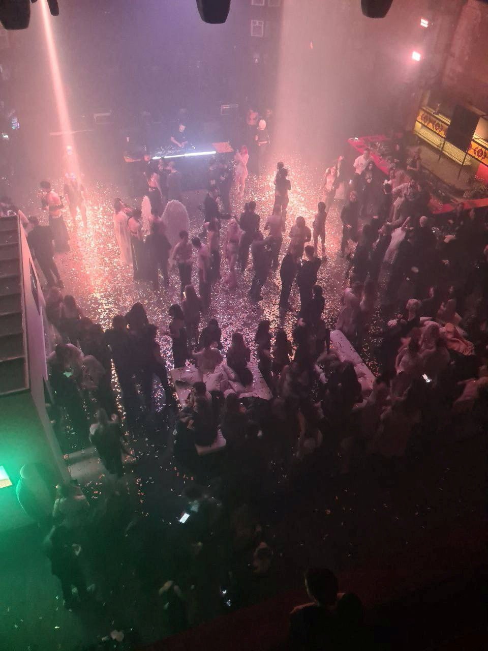 People attend an ‘almost naked’ party organized by Russian blogger Anastasia (Nastya) Ivleeva at Mutabor nightclub in Moscow