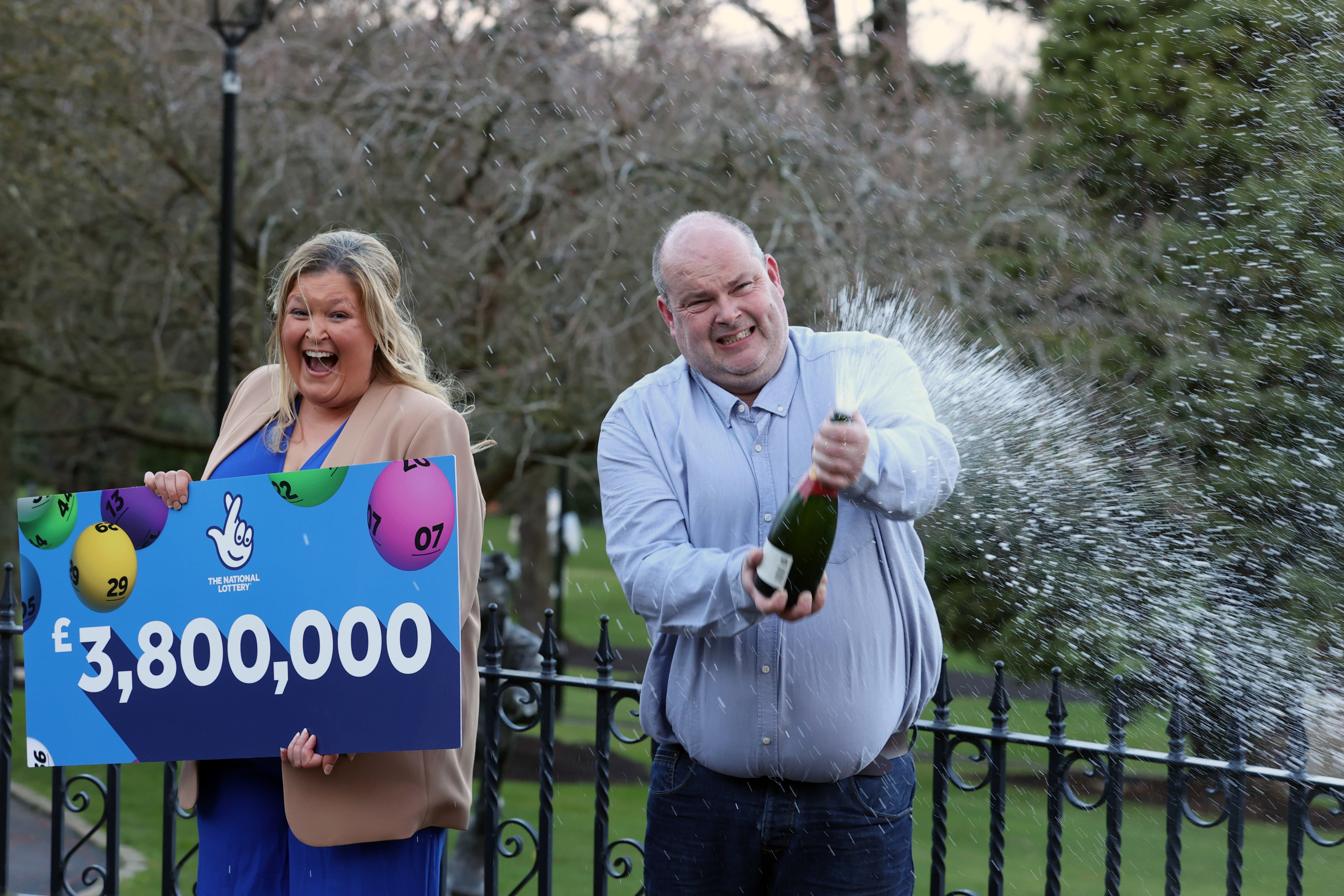 Supermarket delivery driver Jonny Johnston is planning to take his family abroad for the first time after winning a £3.8m Lotto jackpot just days before Christmas (Liam McBurney/PA)