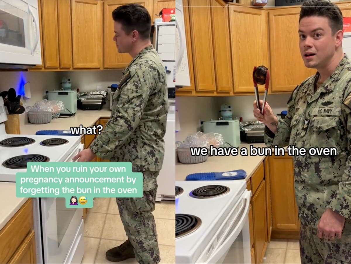 Husband accidentally ruins wife&rsquo;s pregnancy reveal by burning bun in the oven