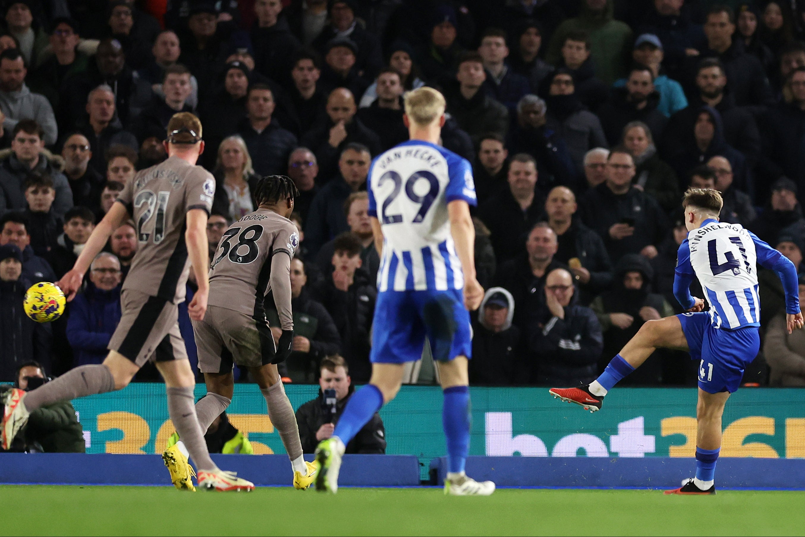 Jack Hinshelwood thumped home the opener for Brighton