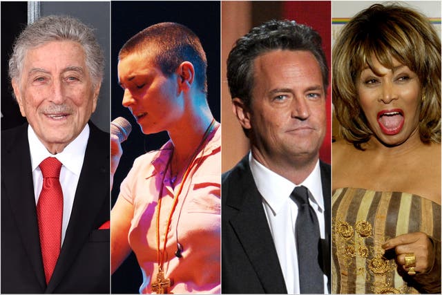 <p>Tony Bennet, Sinead O’Connor, Matthew Perry and Tina Turner</p>