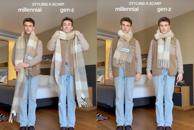 <p>TikToker sparks debate over wearing a scarf the Millennial or Gen Z way</p>