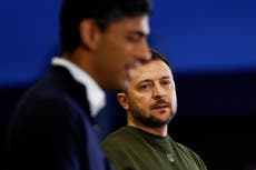 Russia has fired 500 missiles and drones at Ukraine in just five days, Zelensky tells Sunak