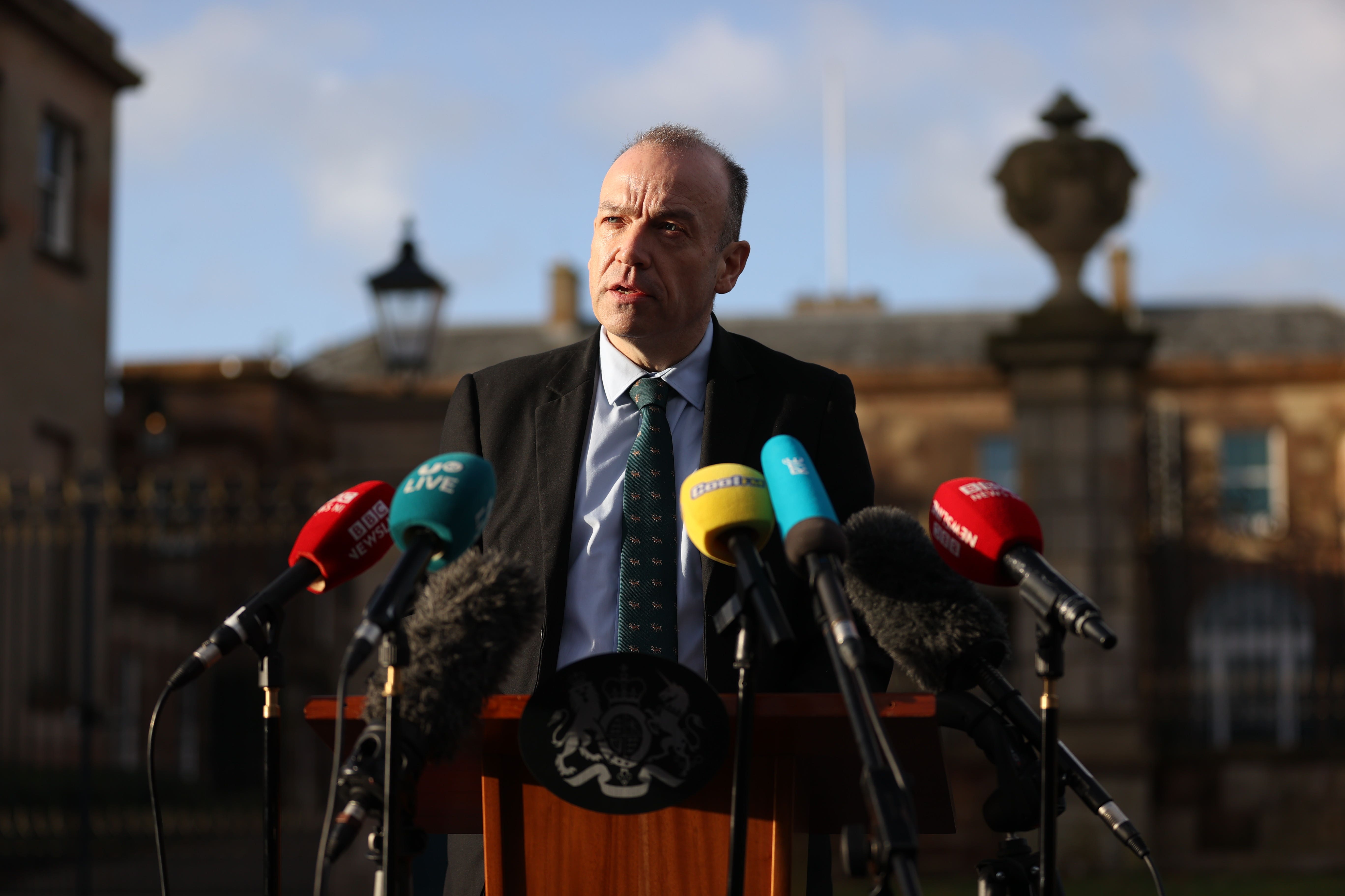 Northern Ireland Secretary Chris Heaton-Harris says the Government will not allow public services in NI to continue to deteriorate (Liam McBurney/PA)