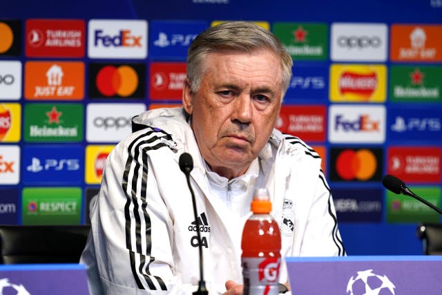 Carlo Ancelotti has extended his contract as Real Madrid coach until the summer of 2026 (Martin Rickett/PA)