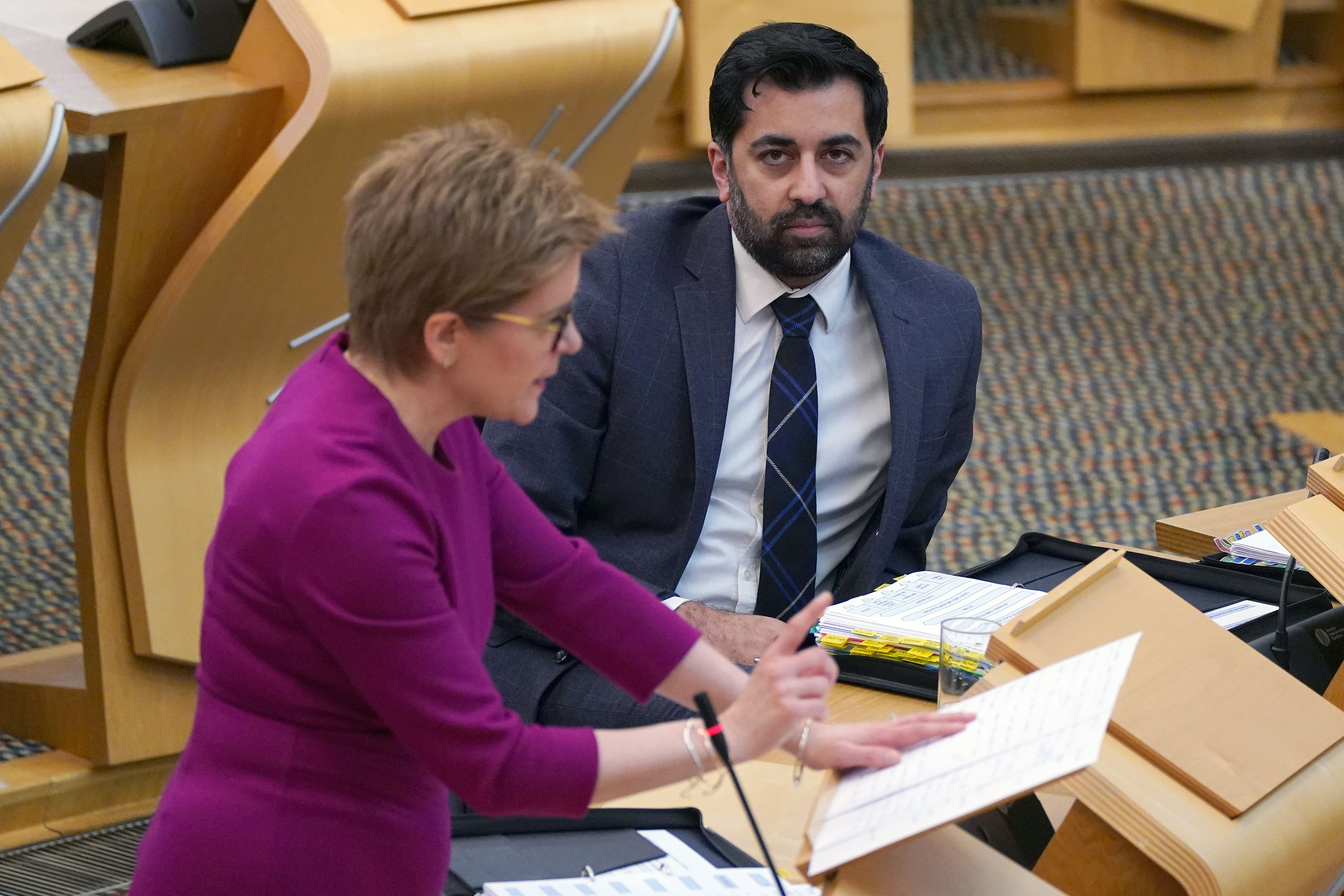 Opinion polls suggest former SNP leader Nicola Sturgeon was more popular than her successor Humza Yousaf (Andrew Milligan/PA)