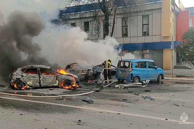 <p>Strikes hit the Russian border city of Belgorod</p>