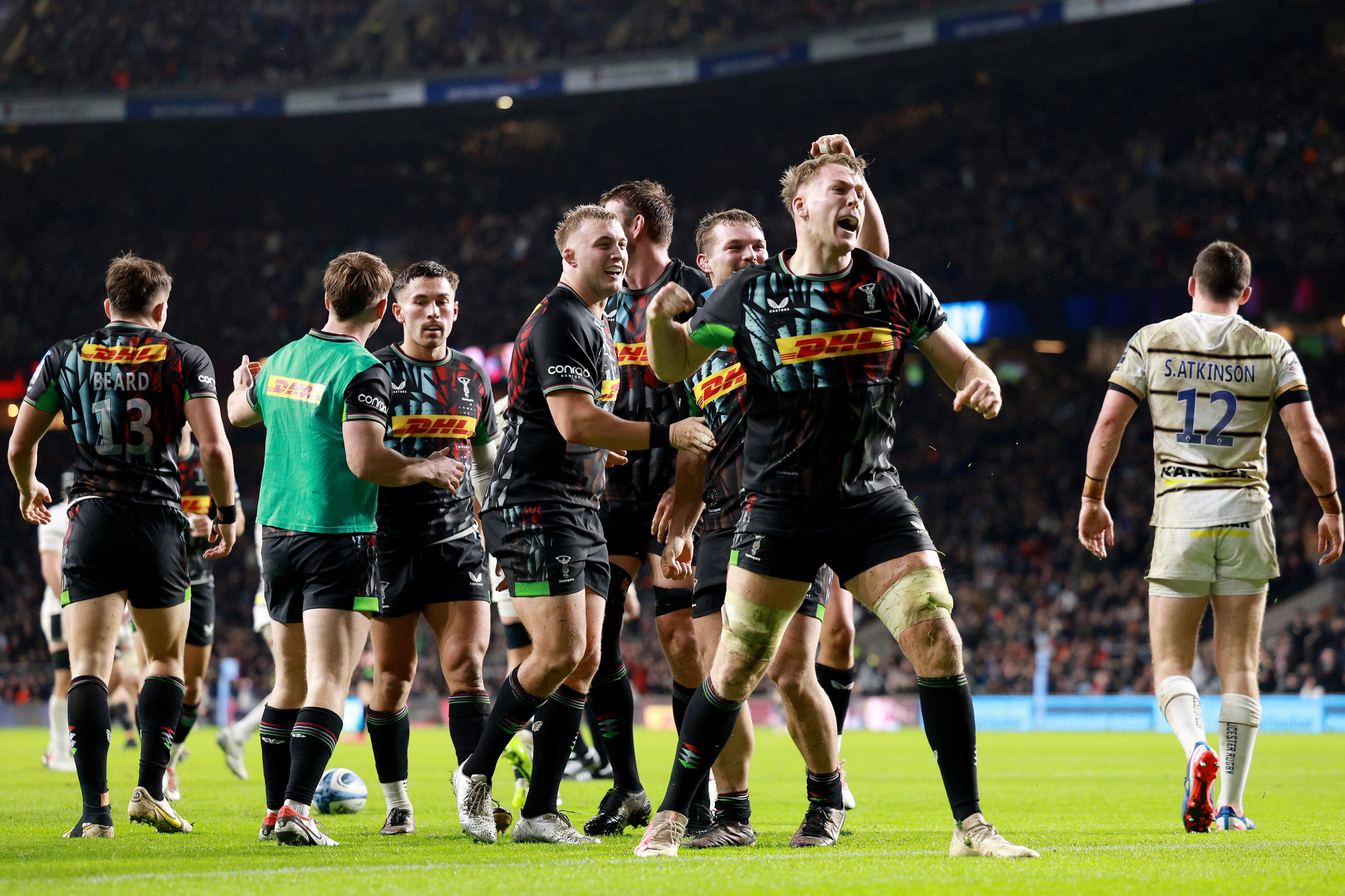 <p>Alex Dombrandt led Harlequins to victory over Gloucester </p>